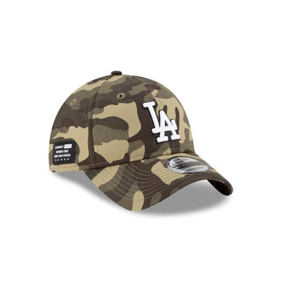 Green Los Angeles Dodgers Hat - New Era MLB Armed Forces Weekend 9TWENTY Adjustable Caps USA8153049